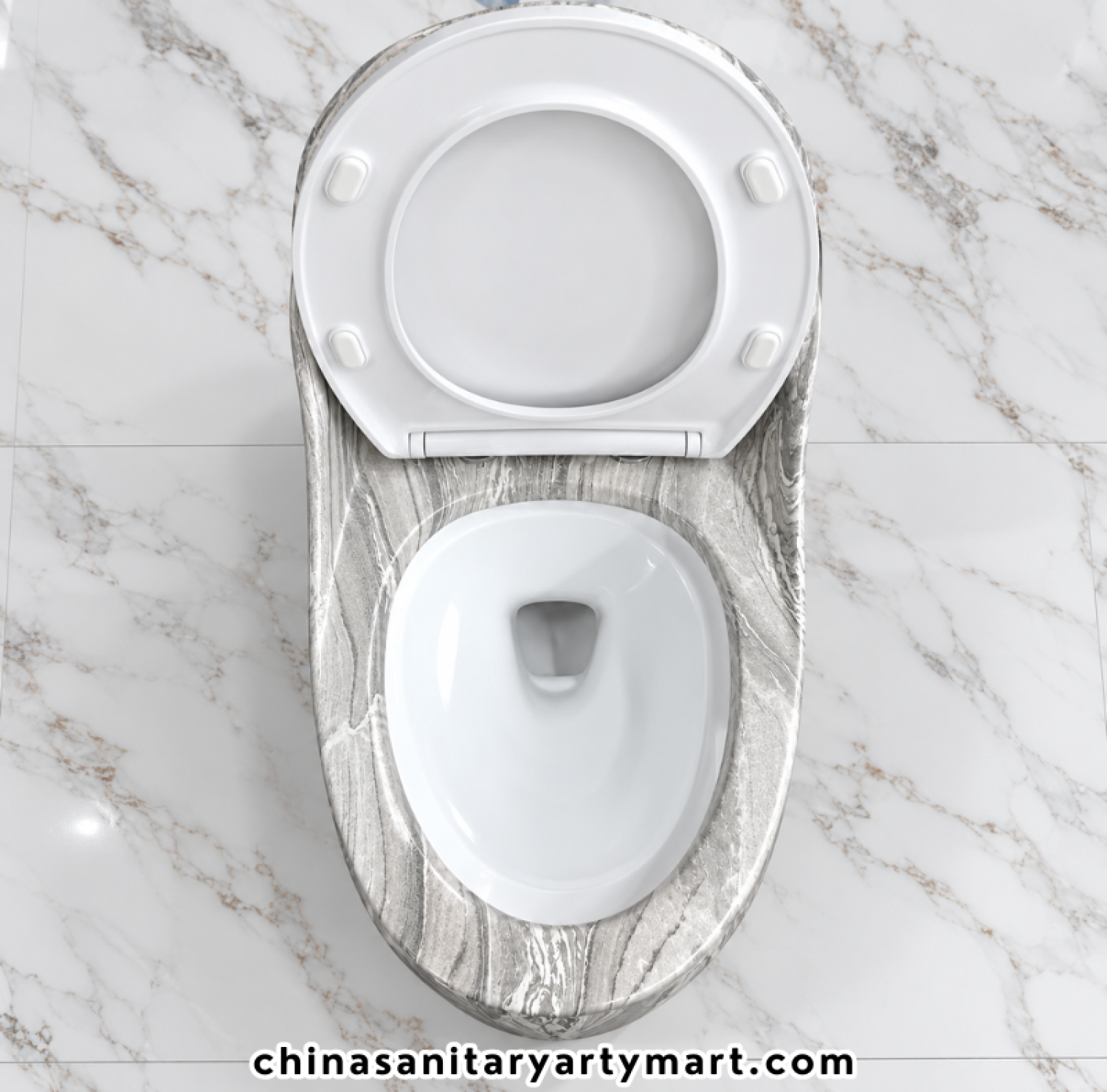 T303MBB grey marble shed commode, Tornado Jet Flush marble toilet, grey marble one piece commode, marble pattern bathroom toilet, designer grey commode