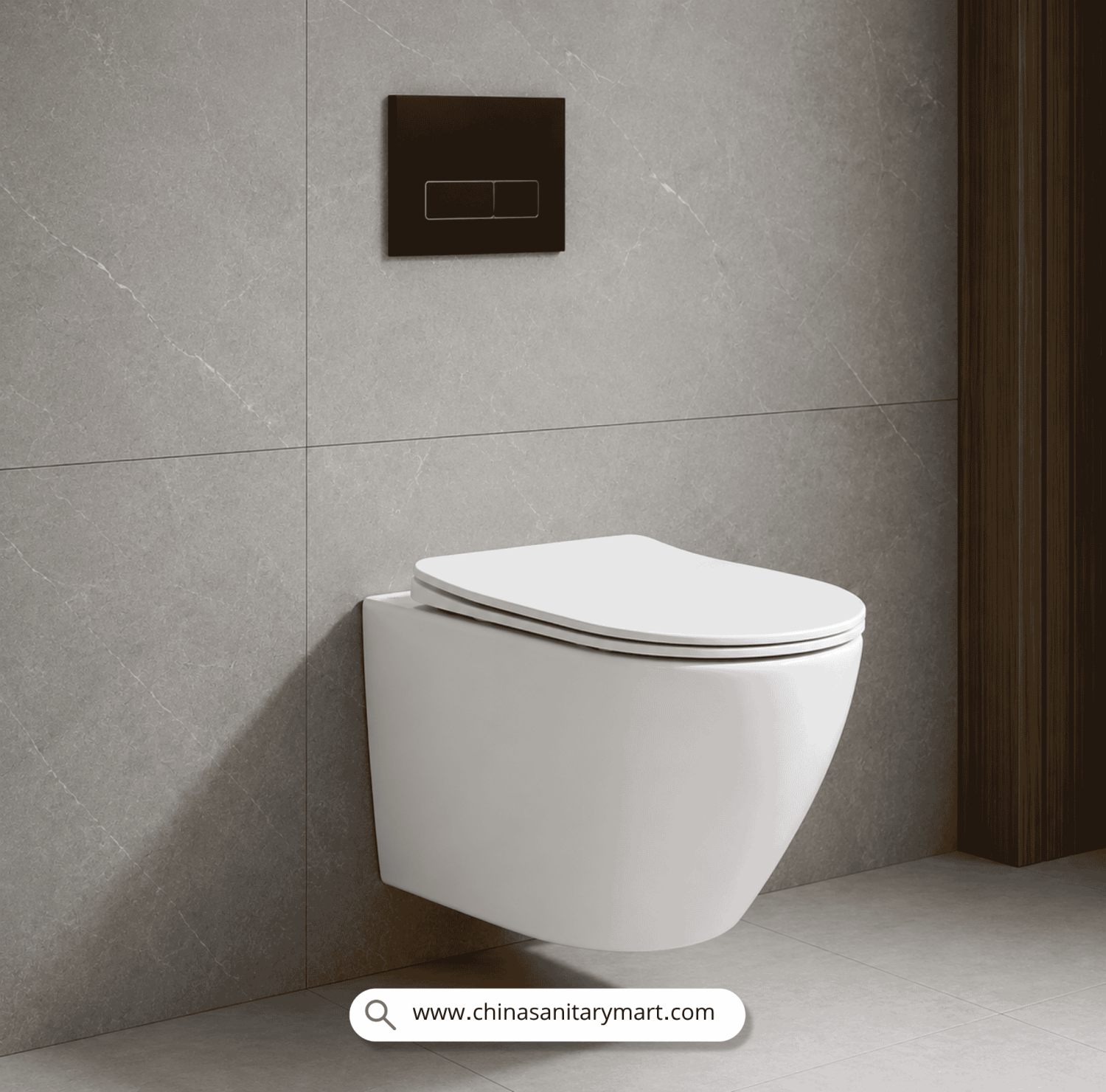 Italian Standard T104, Italian Standard commode, white wall hung toilet, round wall mounted commode, luxury sanitary ware, premium ceramic toilet, China Sanitary Mart, space saving commode, modern bathroom fittings