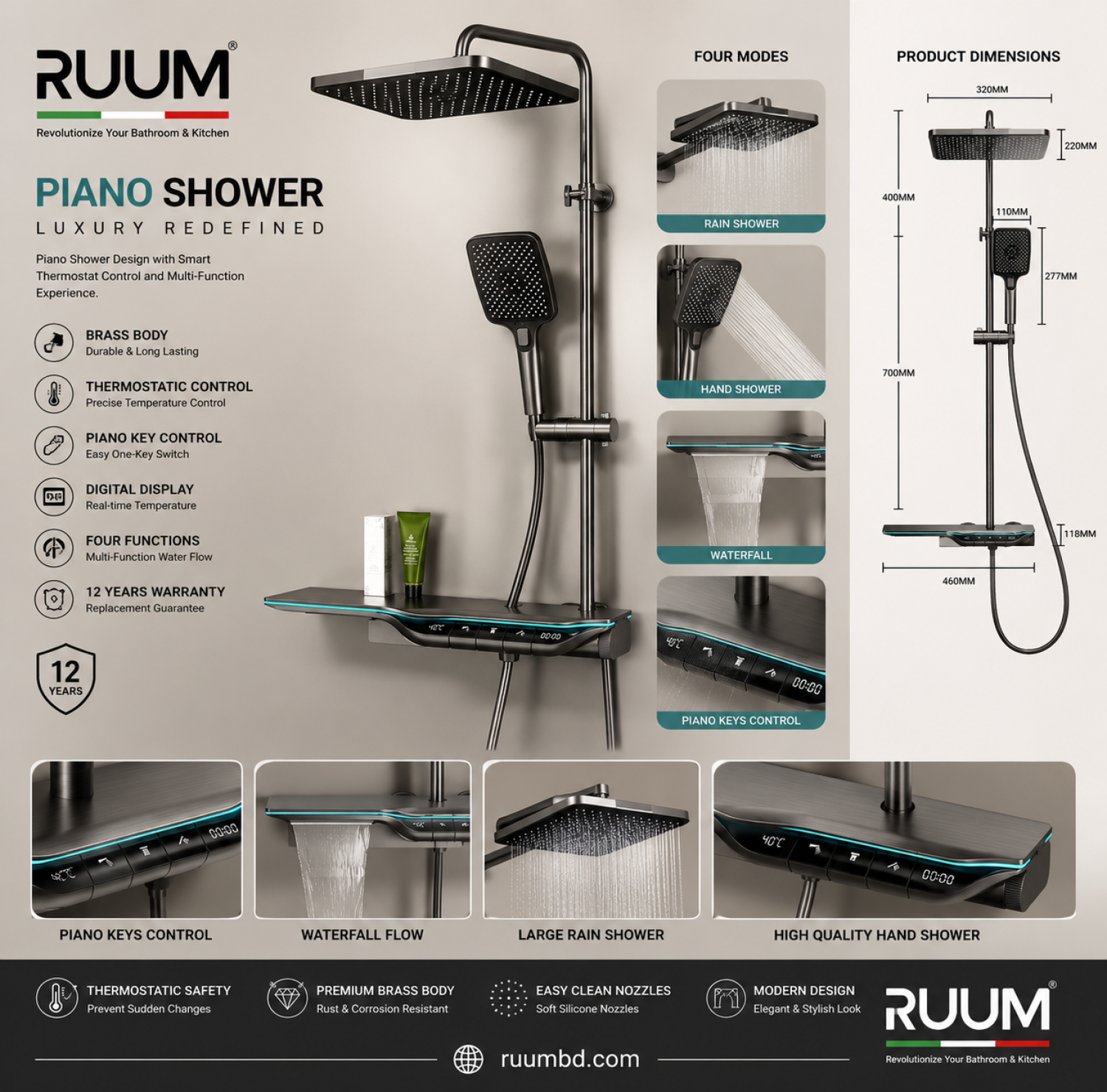 shower mixer , shower panel