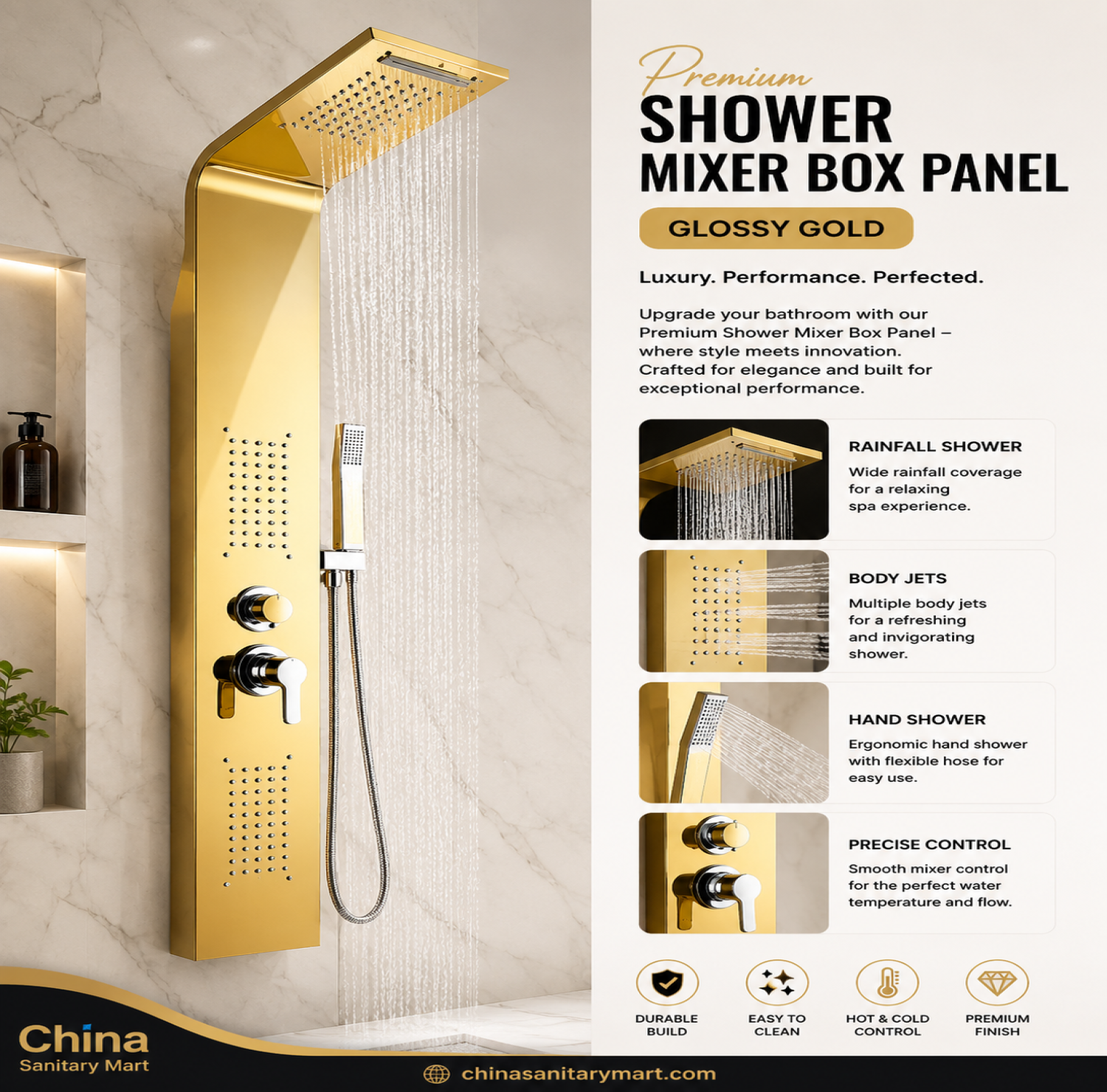 shower mixer , shower panel