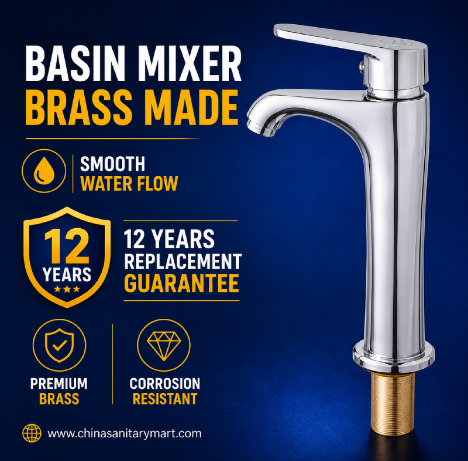 Basin mixer, marble basin mixer