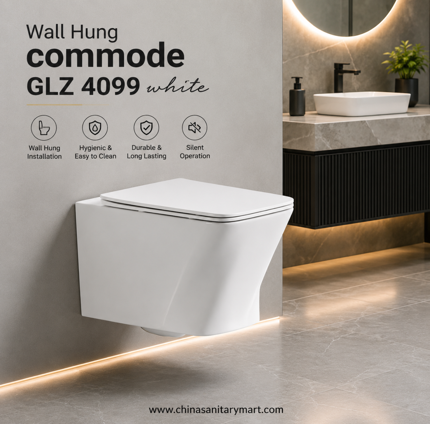 wall hung commode