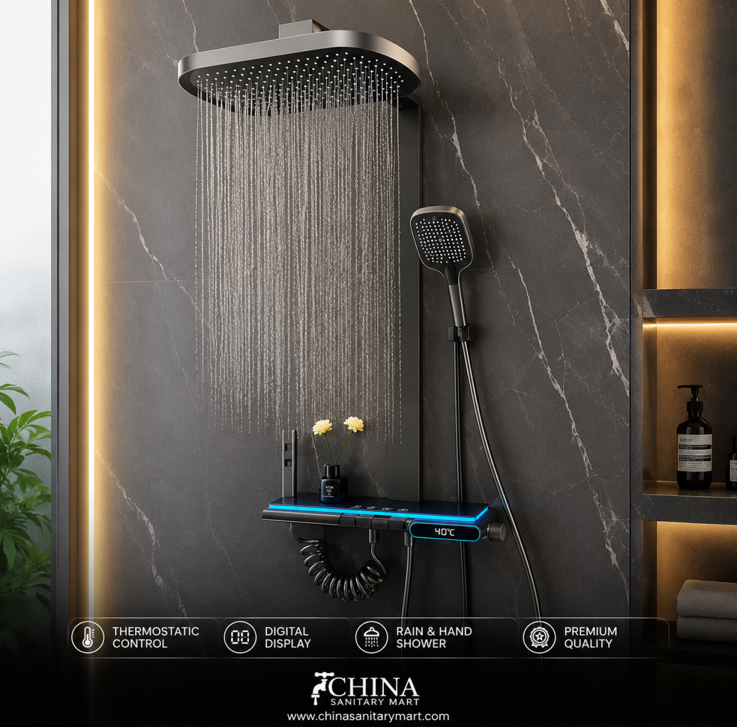 shower mixer , shower panel