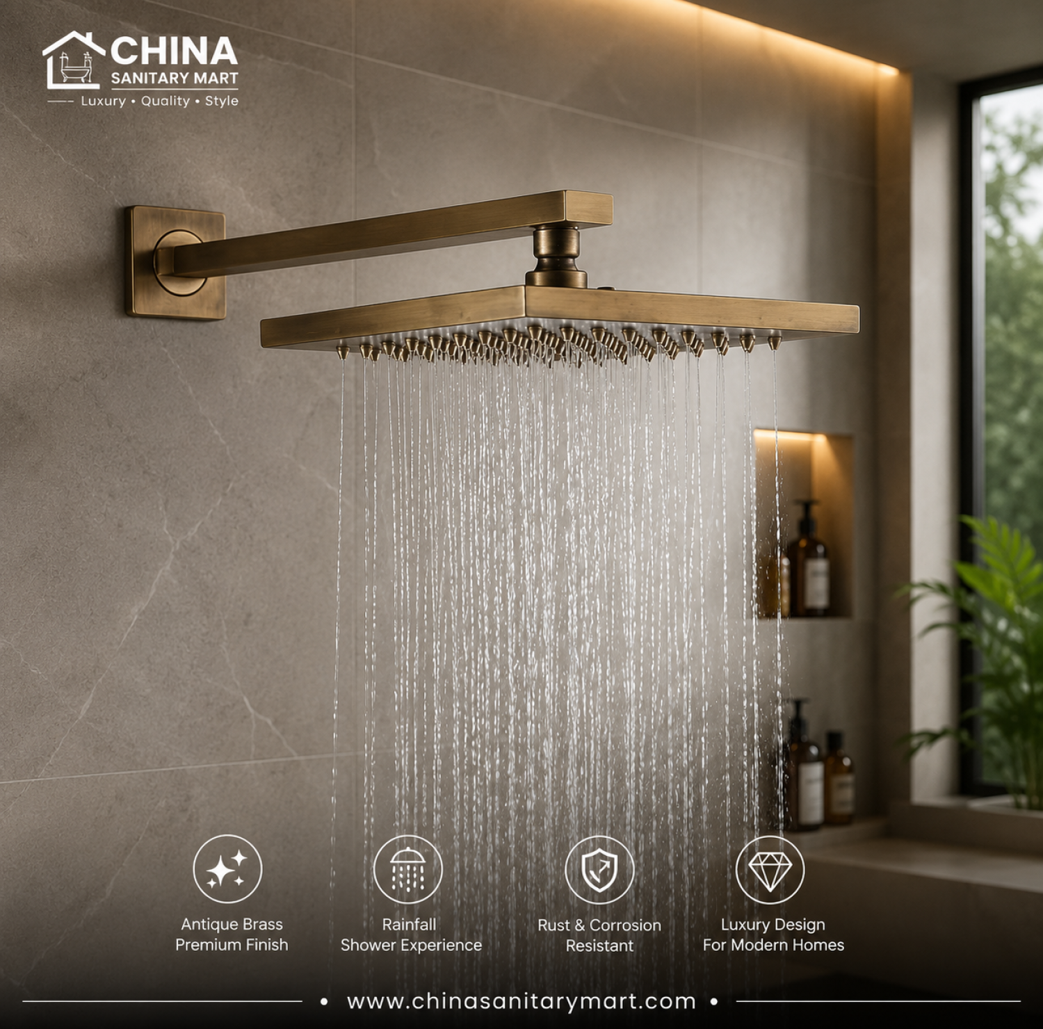 rain shower, shower, antique color