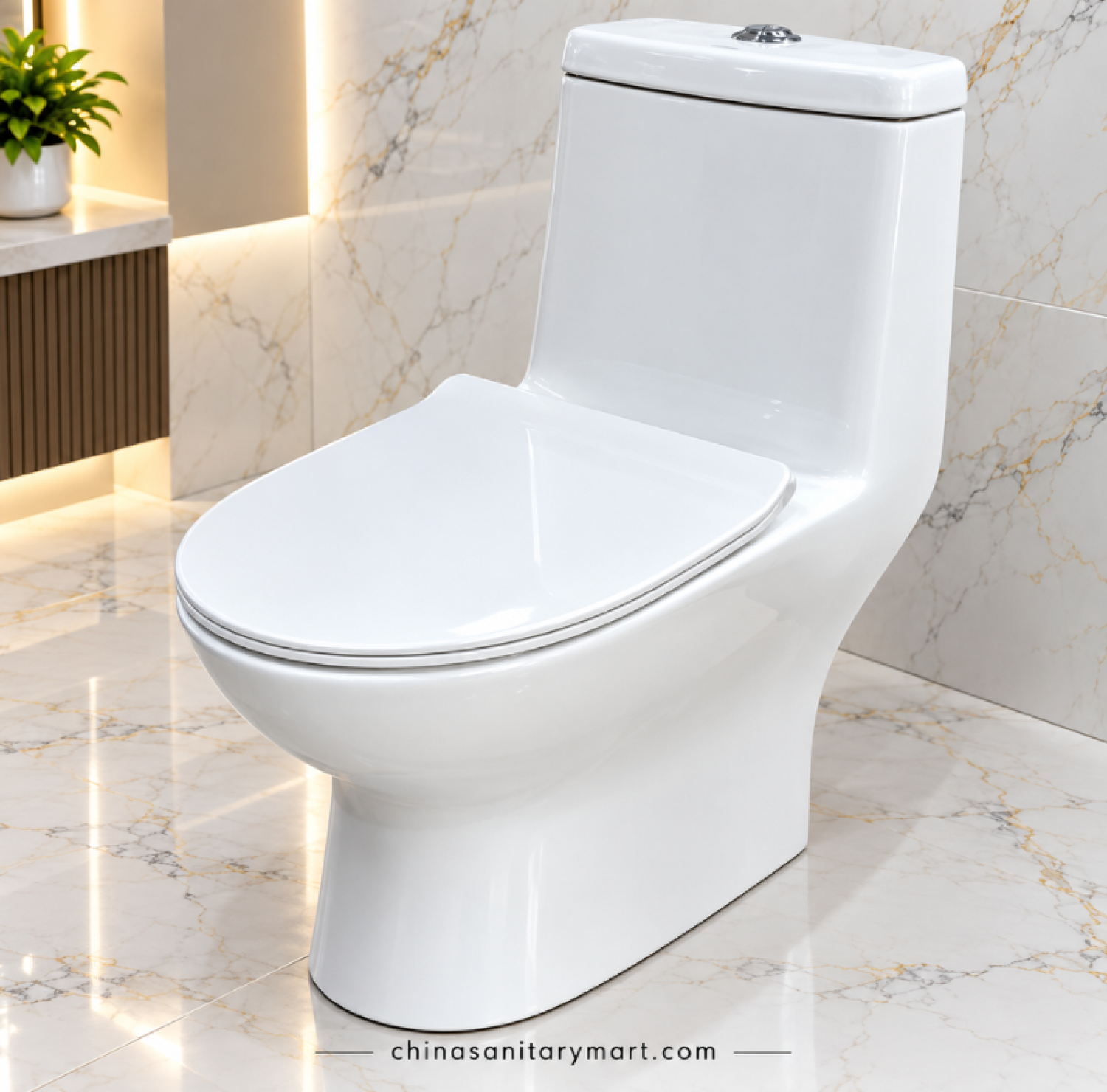 IS-3989 Muslim Tornado Jet Flush commode, IS-3989 white Muslim toilet, Tornado Jet Flush Muslim commode, modern one piece toilet, white bathroom commode
