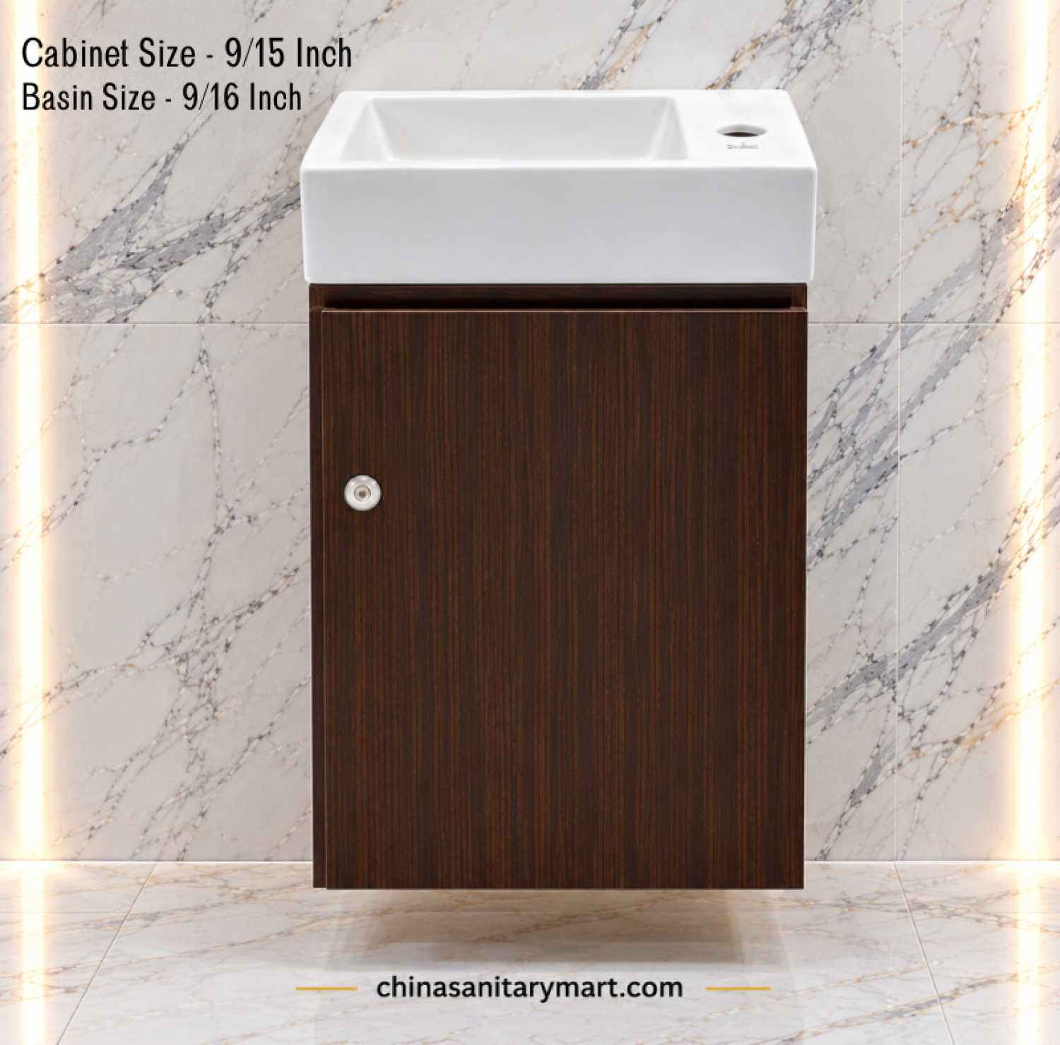 9x15 basin cabinet, 9x16 white Counter basin, small bathroom vanity, wooden texture cabinet, compact PVC basin cabinet, customizable bathroom vanity