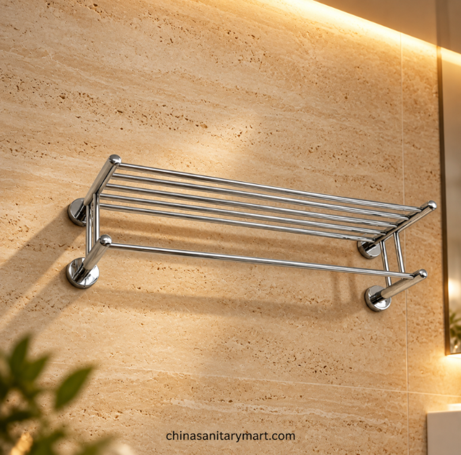 W-Model SS towel rack, stainless steel bathroom towel rack, SS towel holder, bathroom towel hanger, stainless steel bathroom accessories