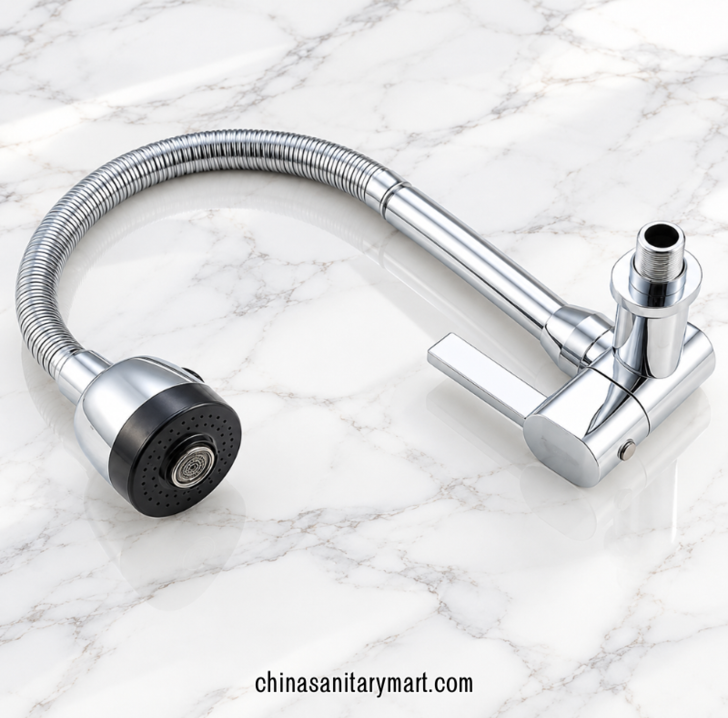 bendable sink tap, chrome kitchen faucet with flexible hose, adjustable spout sink tap, flexible chrome sink mixer, modern kitchen sink fitting