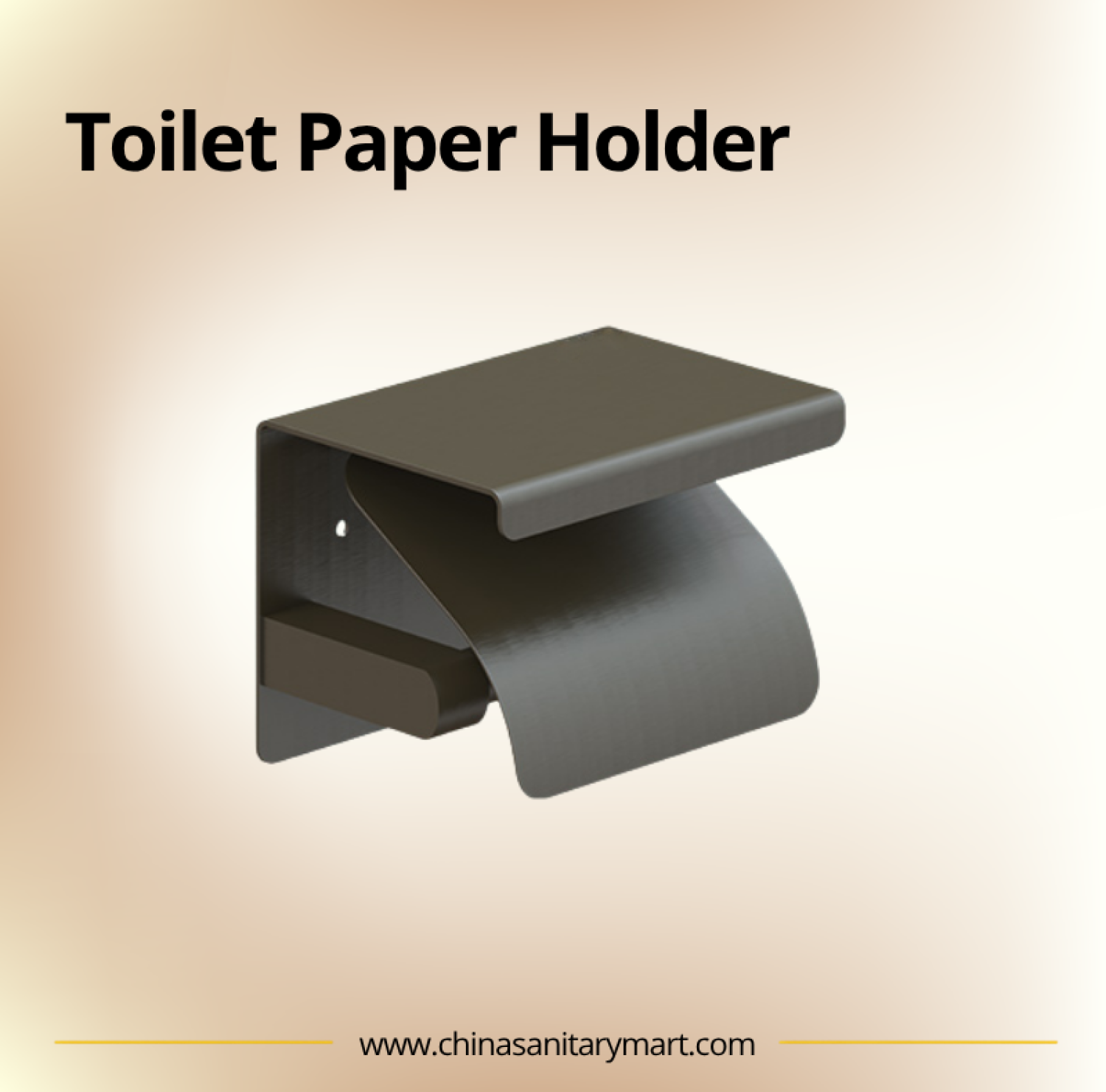 AST Toilet Paper Holder Titan, titan brass toilet paper holder, dark metallic tissue holder, covered bathroom tissue holder, wall mounted toilet paper holder, AST bathroom accessories